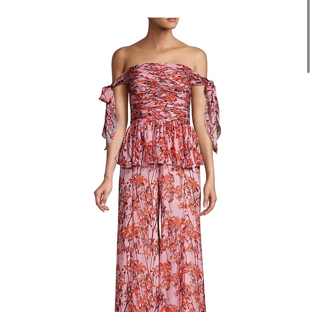 Floral off the shoulder jumpsuit